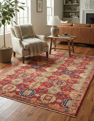4' 10 x 6' 8 Hand Knotted Kazak Oriental Rug