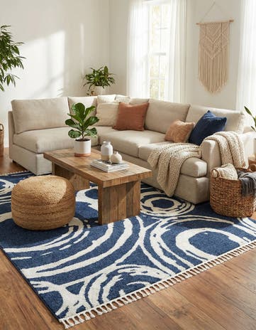 Blue Boho Rug