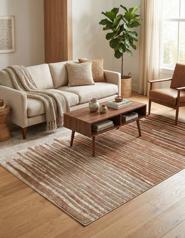 Detail image of  7' 10 x 10'  Washable Modern Indoor / Outdoor Rug