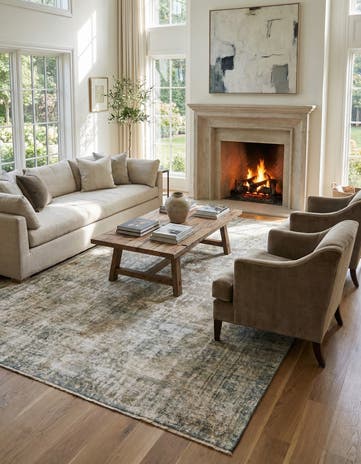 8' 6 x 12' 6 Hand Knotted Ultra Vintage Persian Wool Rug