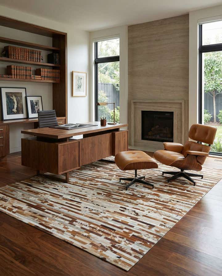 245cm x 305cm Cowhide Leather Teppich