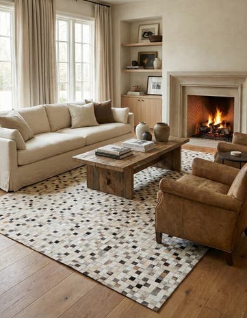 8' x 9' 10 Cowhide Stocks Rug