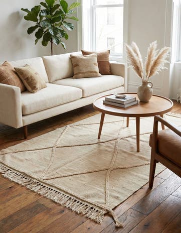 3' 4 x 5' 1 Hand Knotted Moroccan Wool Rug