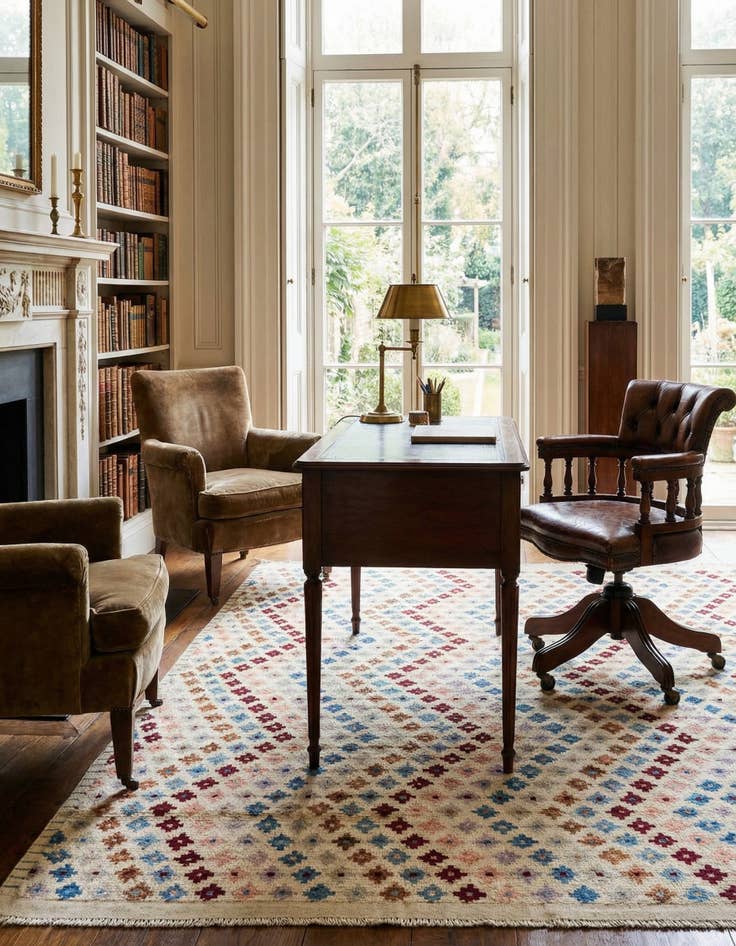 Detail image of  5' 4 x 8'  Hand Knotted Balouch Wool Rug