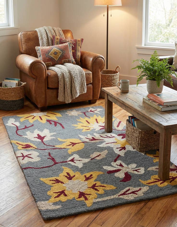 Detail image of 3' x 4' 10 Agra Rug