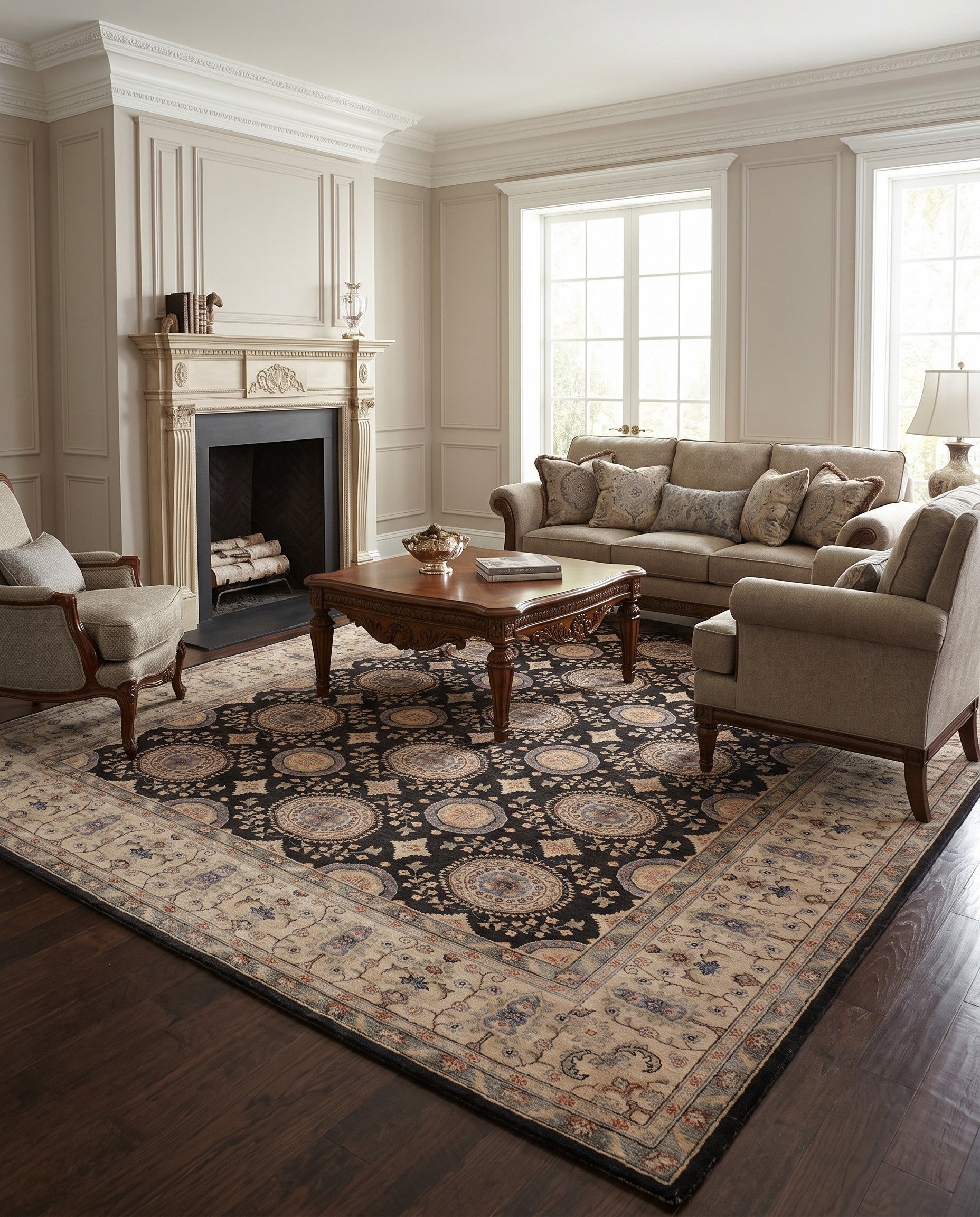 8' x 9' 10 Hand Knotted Ziegler Rug