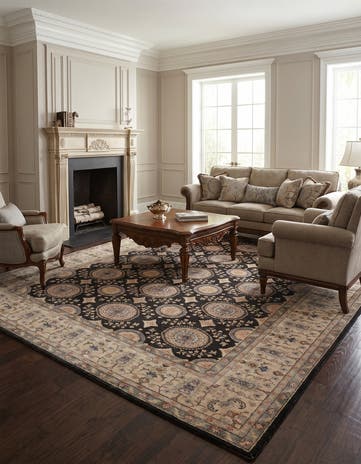 8' x 9' 10 Hand Knotted Ziegler Rug