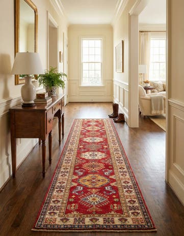 2' 8 x 10' Hand Knotted Kazak Runner Rug