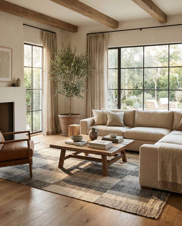 4' 10 x 6' 4 Hand Woven Kilim Modern Wool Rug