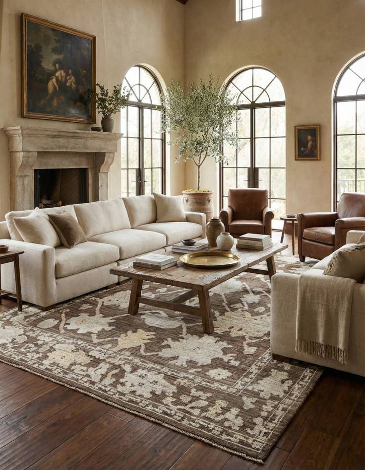 Detail image of 9' x 12' 4  Hand Knotted Oushak Wool Rug