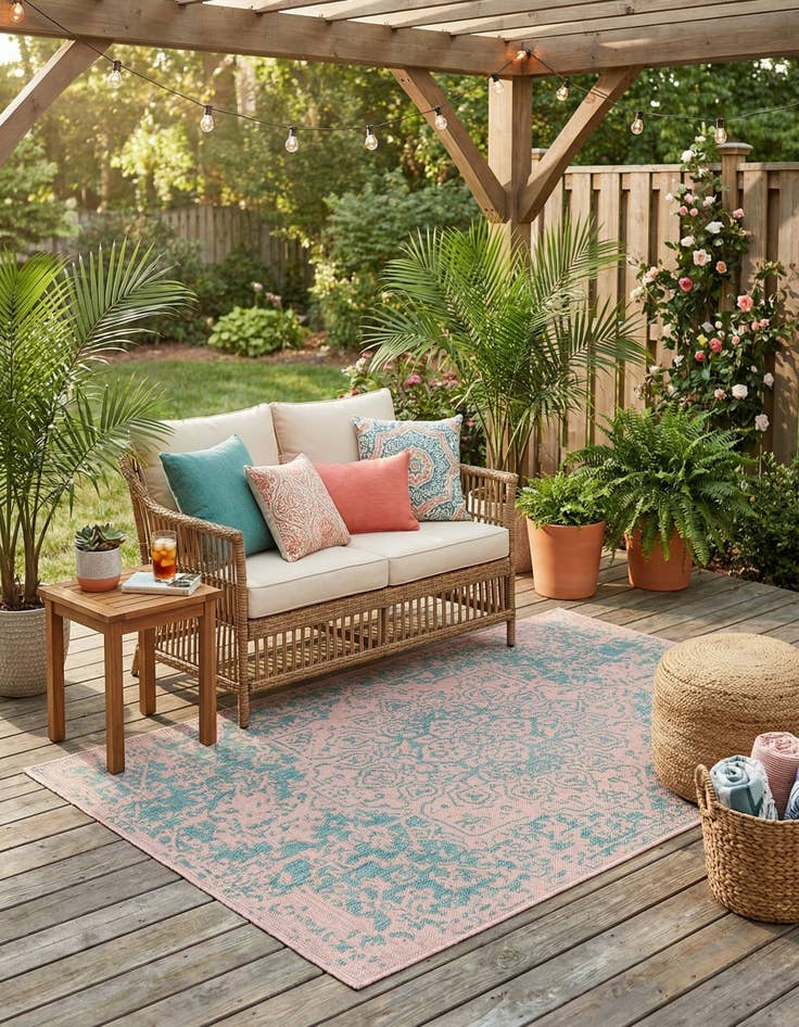 Detail image of 4' x 6'  Washable Jill Zarin Dubai Indoor / Outdoor Rug