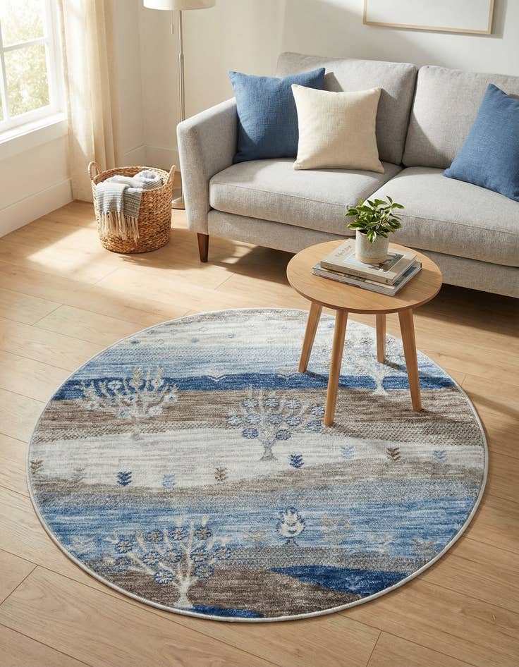 Detail image of 3' 3 x 3' 3 Gabbeh Round Rug