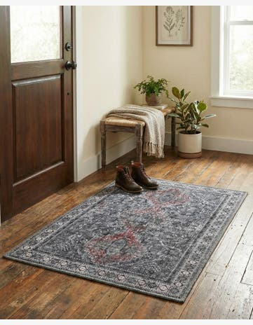 Gray Washable Timeless Rug