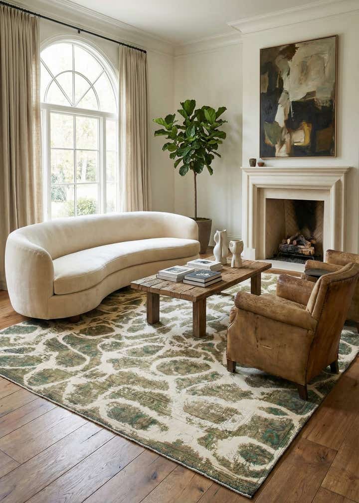 9' 3 x 12' 3 Hand Knotted Ultra Vintage Persian Wool Rug