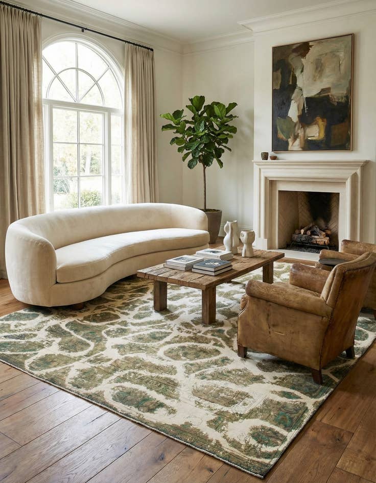 Detail image of 9' 3 x 12' 3  Hand Knotted Ultra Vintage Persian Wool Rug