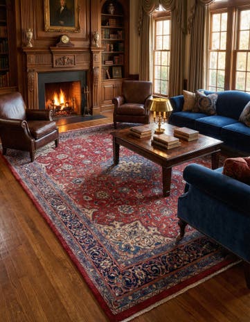 9' 10 x 12' 9 Hand Knotted Farahan Persian Wool Rug