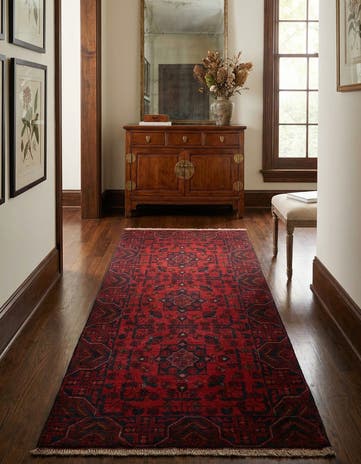 2' 6 x 6' 6 Hand Knotted Khal Mohammadi Wool Runner Rug
