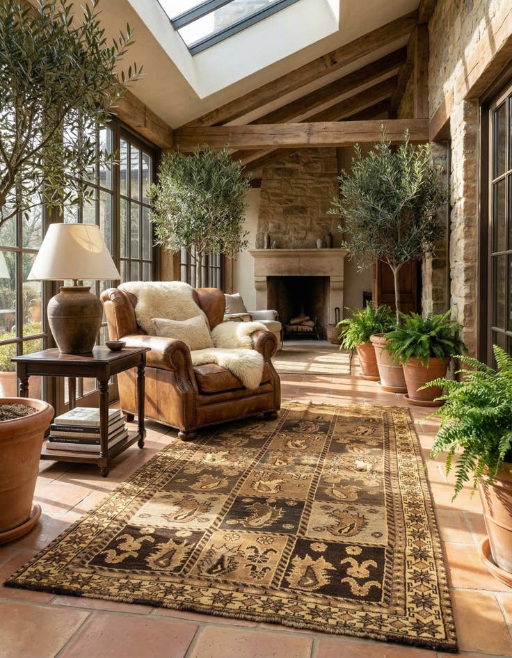 Detail image of 4' 8 x 8' 7 Gabbeh Wool Rug