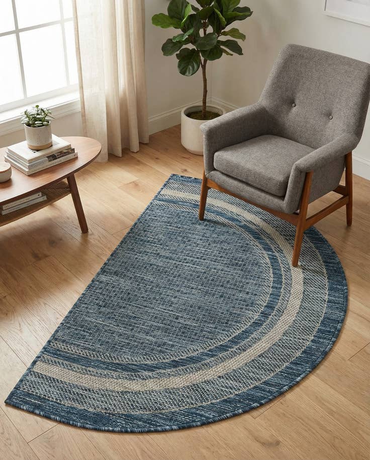 Detail image of 2' 2 x 3' 7 Easy-Clean Border Indoor / Outdoor Hearth Rug