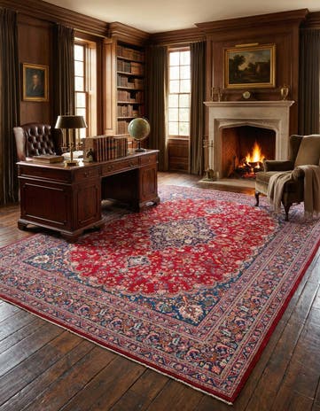 9' 8 x 12' 8 Hand Knotted Farahan Persian Wool Rug