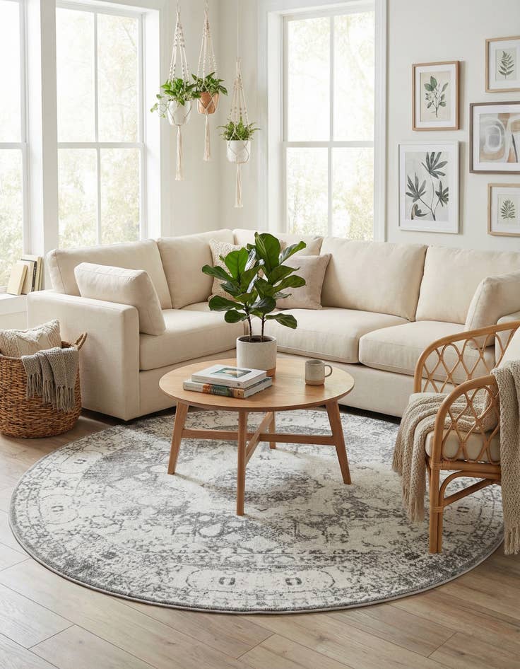 Detail image of 8' x 8' Venice Round Rug