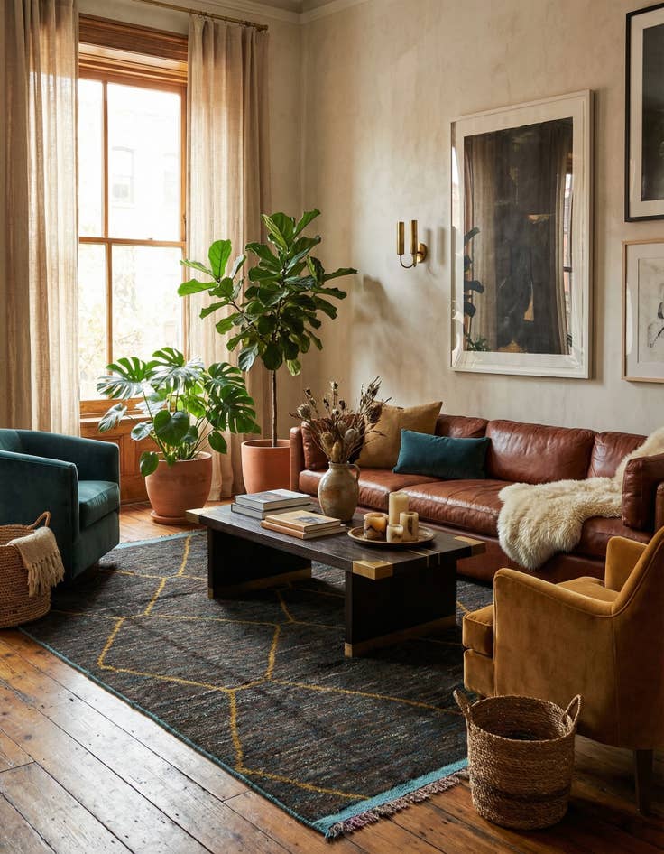 Detail image of 7' 9 x 10' 11  Hand Knotted Moroccan Wool Rug