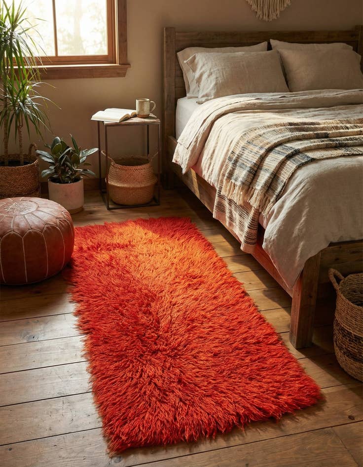 Detail image of 2' 4 x 5' 1  Hand Knotted Moroccan Wool Rug