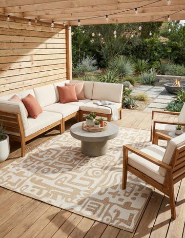 7' 10 x 10' Easy-Clean Modern Indoor / Outdoor Rug