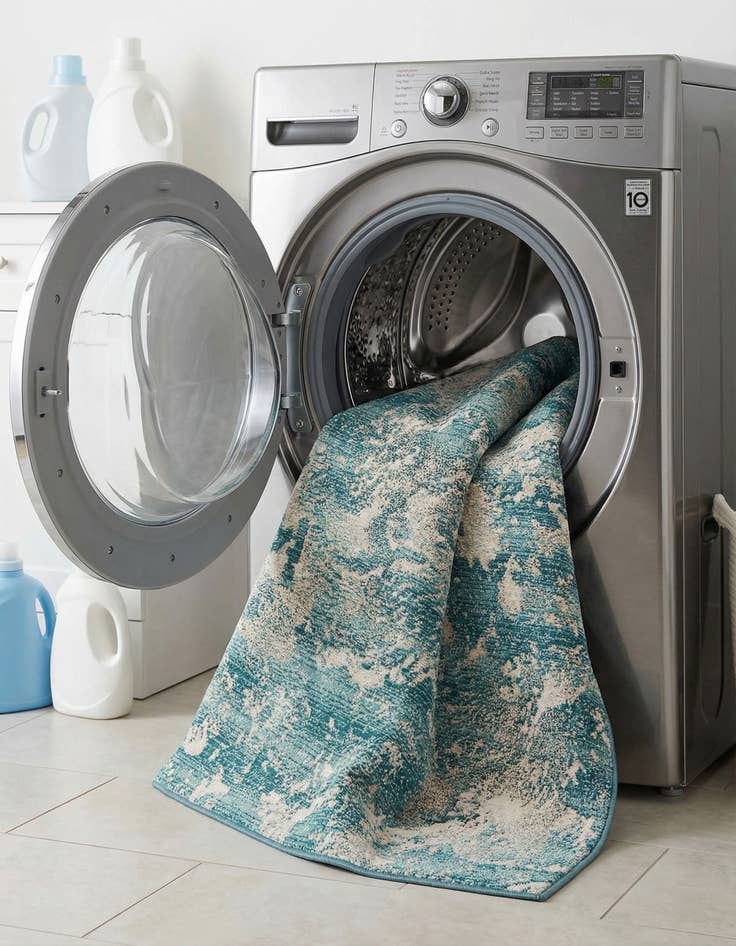 Detail image of  5' x 8'  Washable Modern Indoor / Outdoor Rug