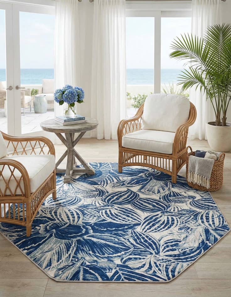 Detail image of 6' x 6' Blossom Octagon Rug