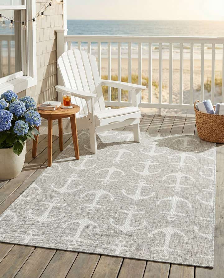 4' x 6' Easy-Clean Coastal Indoor / Outdoor Rug