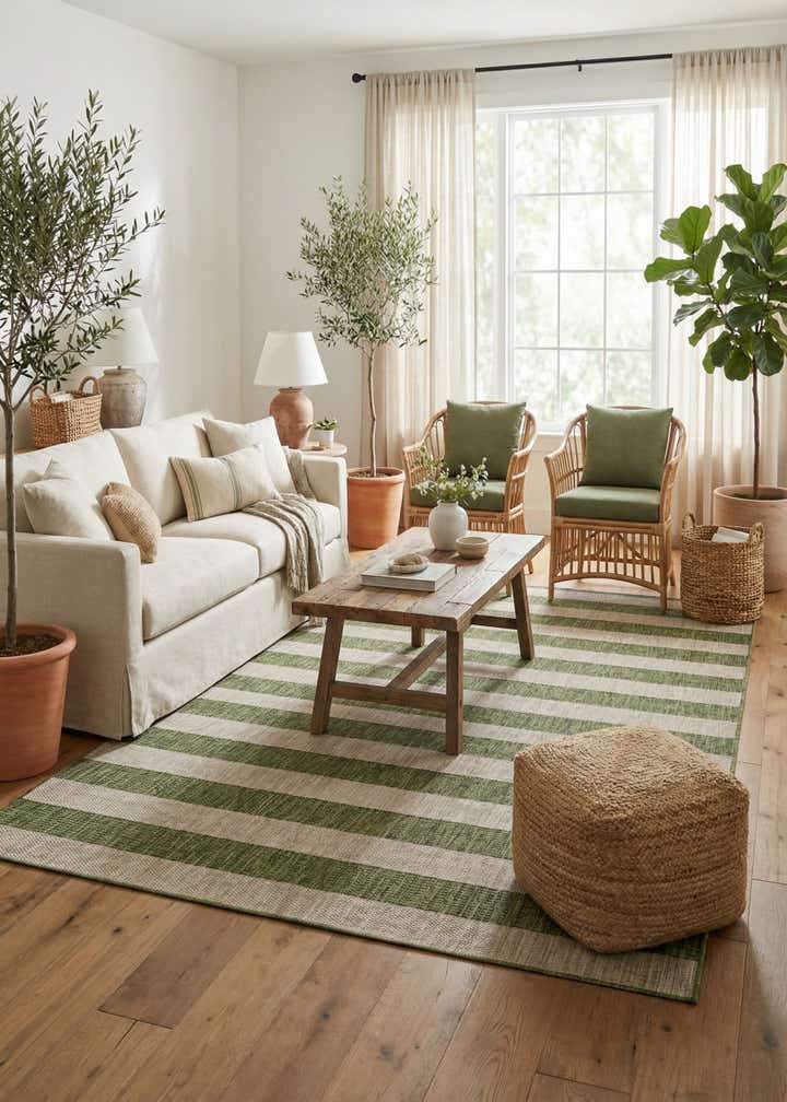 9' x 12' Easy-Clean Ribbon Indoor / Outdoor Rug
