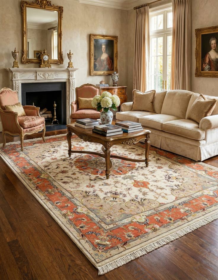 Detail image of 4' 11 x 7' 4 Tabriz Rug