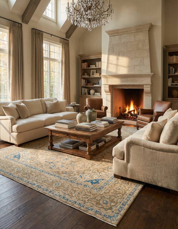 Detail image of 9' 5 x 12' 9  Hand Knotted Ultra Vintage Persian Wool Rug