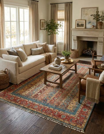 5' 8 x 7' 9 Hand Knotted Ariana Ziegler Rug