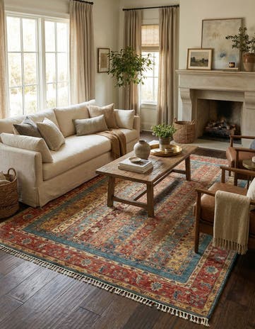 5' 8 x 7' 9 Hand Knotted Ariana Ziegler Rug