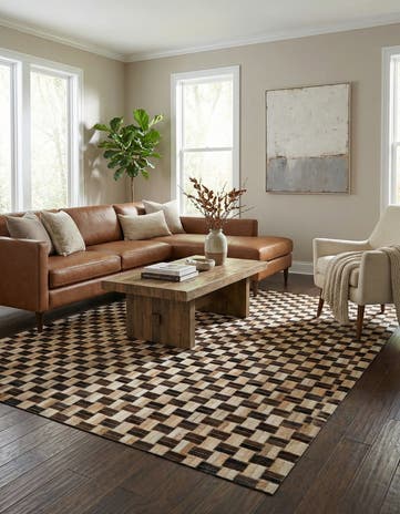 5' x 7' 10 Cowhide - Patchwork Rug