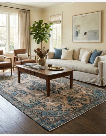 5' 3 x 8' 6 Hand Knotted Ultra Vintage Persian Wool Rug