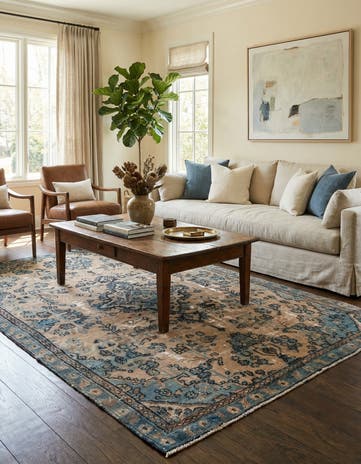 5' 3 x 8' 6 Hand Knotted Ultra Vintage Persian Wool Rug
