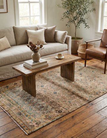 3' 9 x 6' 7 Hand Knotted Ultra Vintage Persian Wool Rug