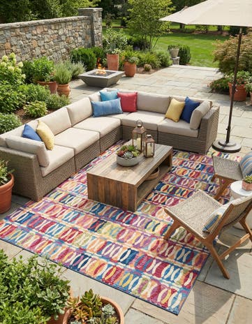 Easy-Clean Modern Indoor / Outdoor Rug