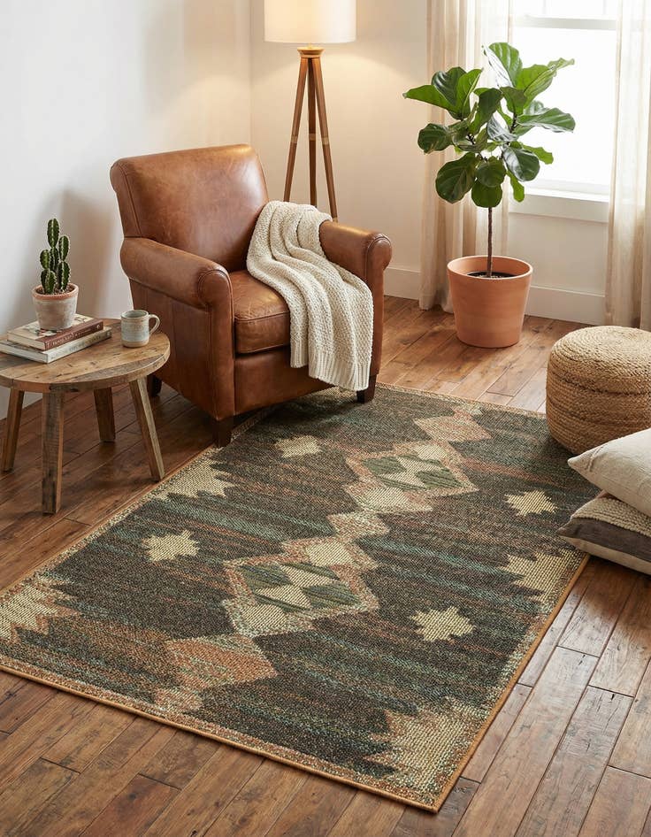 Detail image of  4' x 6'  Washable Baja Indoor / Outdoor Rug