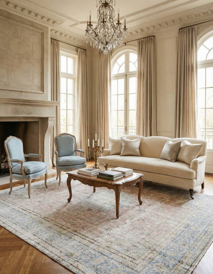 Detail image of 9' 6 x 12' 11 Vintage Royal Wool Rug