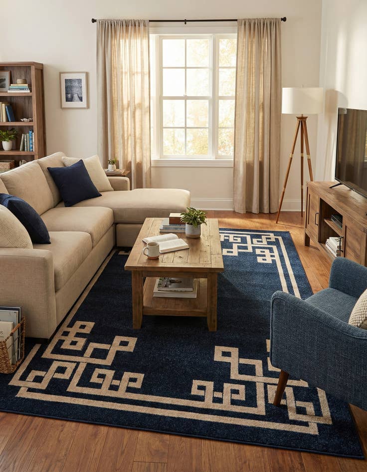 Detail image of 6' x 9' Greek Key Rug