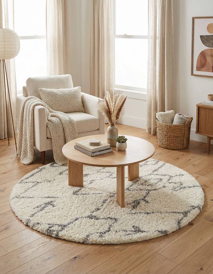 Detail image of  8' x 8' Infinity Shag Round Rug