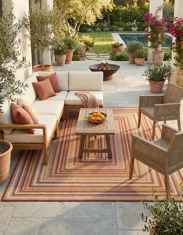 7' 10 x 11' Easy-Clean Baja Indoor / Outdoor Rug