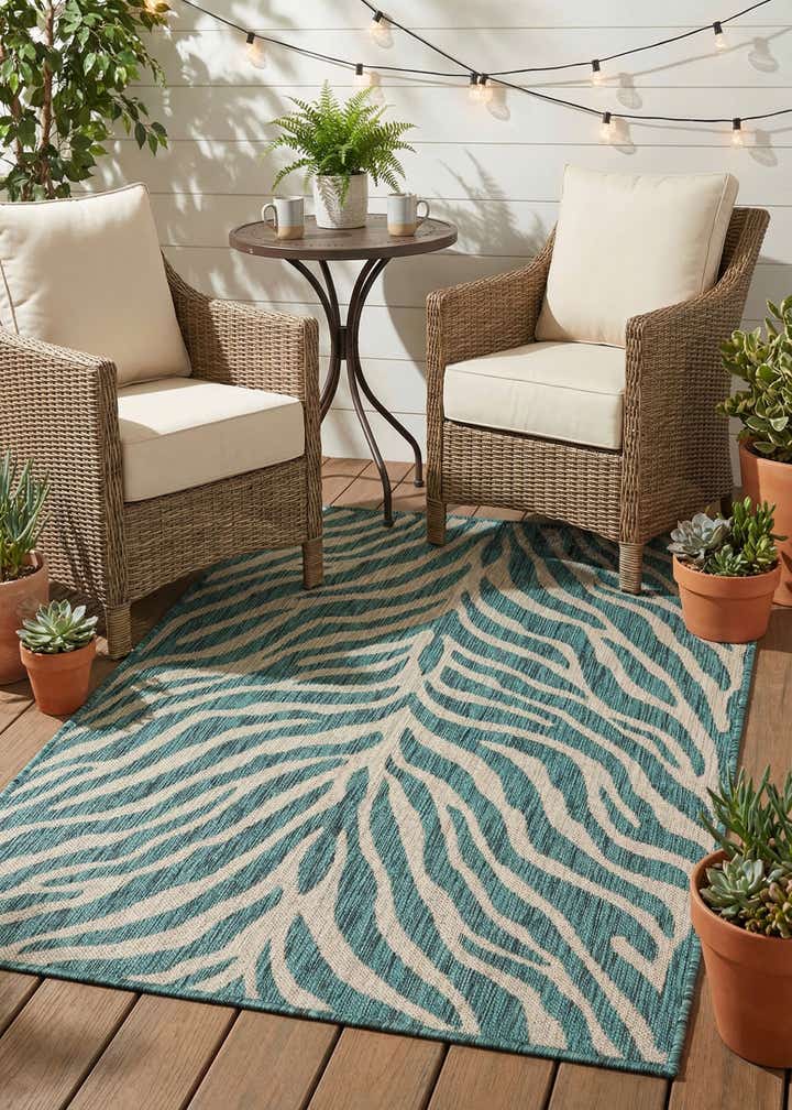3' x 5' 3 Easy-Clean Safari Indoor / Outdoor Rug
