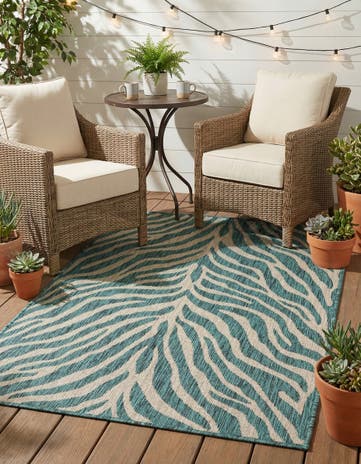 3' x 5' 3 Easy-Clean Safari Indoor / Outdoor Rug