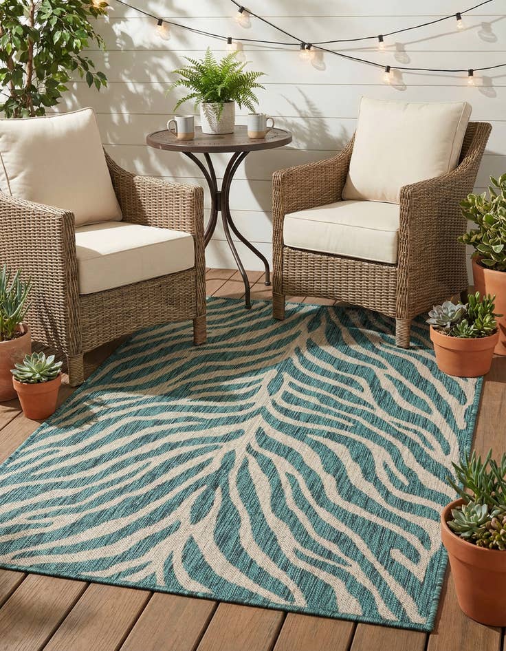 Detail image of 3' x 5' 3  Washable Safari Indoor / Outdoor Rug