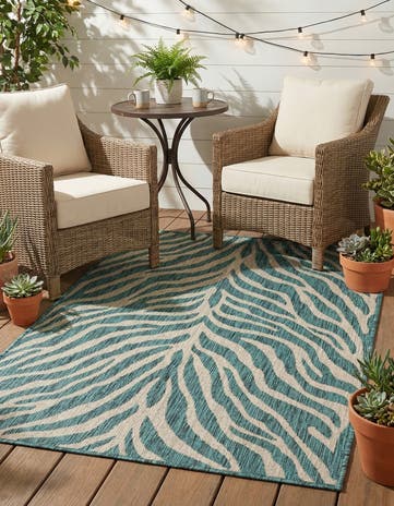 3' x 5' 3 Easy-Clean Safari Indoor / Outdoor Rug